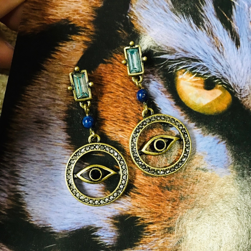 Egyptian Eye Dangle Earrings
